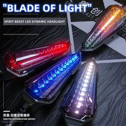 2pcs Spirit Beast L24 Motorcycle Turn Signals Signal Lights Led Water Flowing Daylight Dc 12v Universal Motorbike Accessories