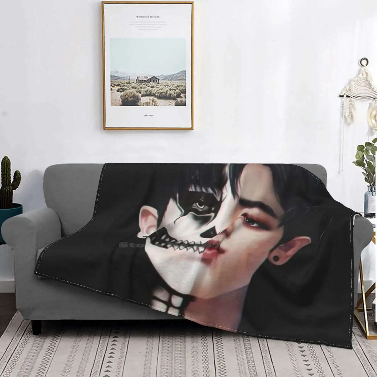 ; Chanyeol For Home Sofa Bed Camping Car Plane Travel Portable Blanket Kpop Famous Korean Oppa Lovely A N Jell Kinchana