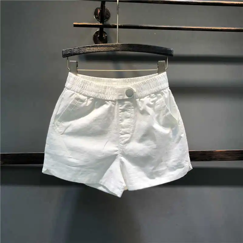 Elastic Waist Casual Shorts Women 2022 Candy Color Loose Wide Leg Summer Shorts Feminino Hotpants Female Short Trousers C8036