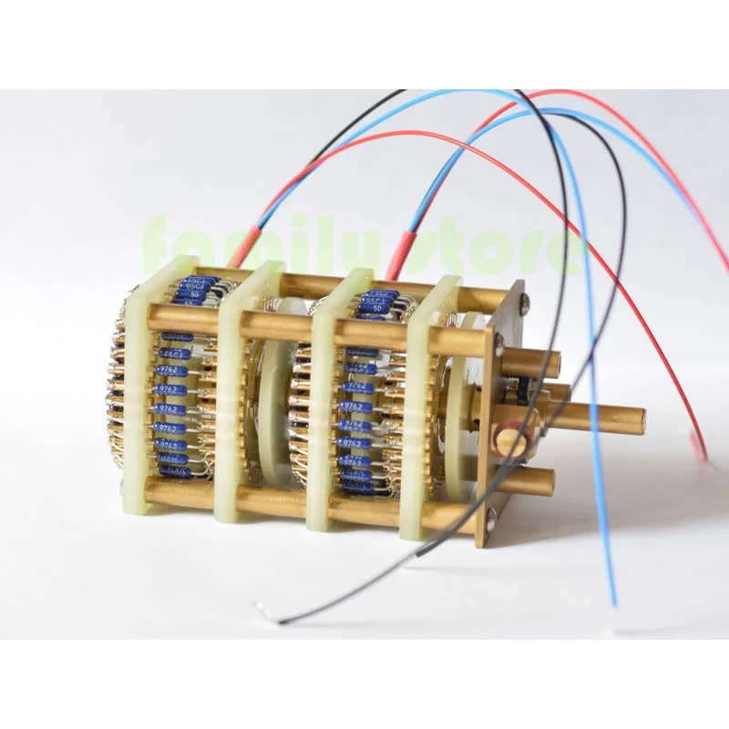 jimy 33 levels of gold-plated contacts L-type two-channel volume potentiometer 10K, 50k, 100K, 250K. －70db～0 attenuation range