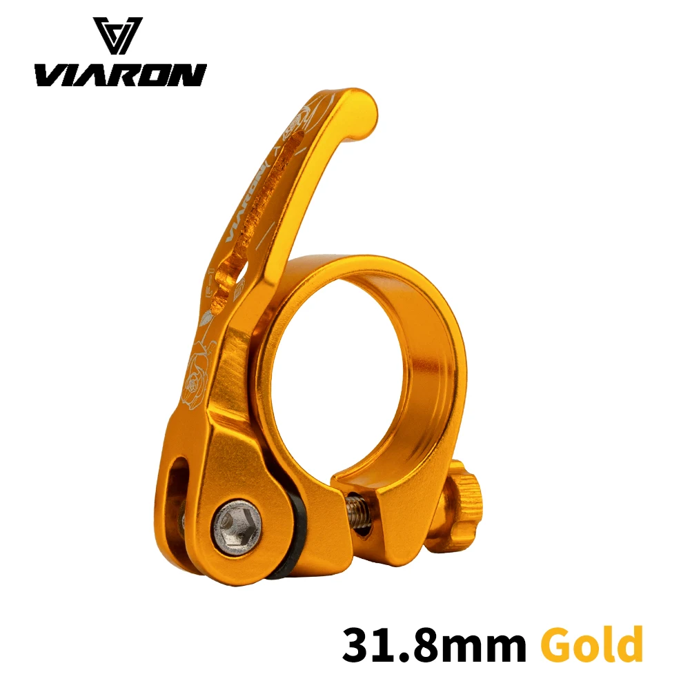 VIARON MTB Bike Seat Post Clamp Quick Release Ultralight Bicycle Seat Post Mount 31.8mm 34.9mm Bicycle Parts