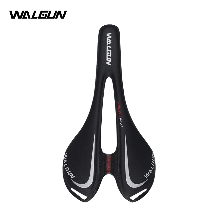 WALGUN Full Carbons Fiber Saddle Ultralight Bike Saddle Road Mtb Mountain Bicycle Seat Bike Hollow Saddle Bicycle Parts