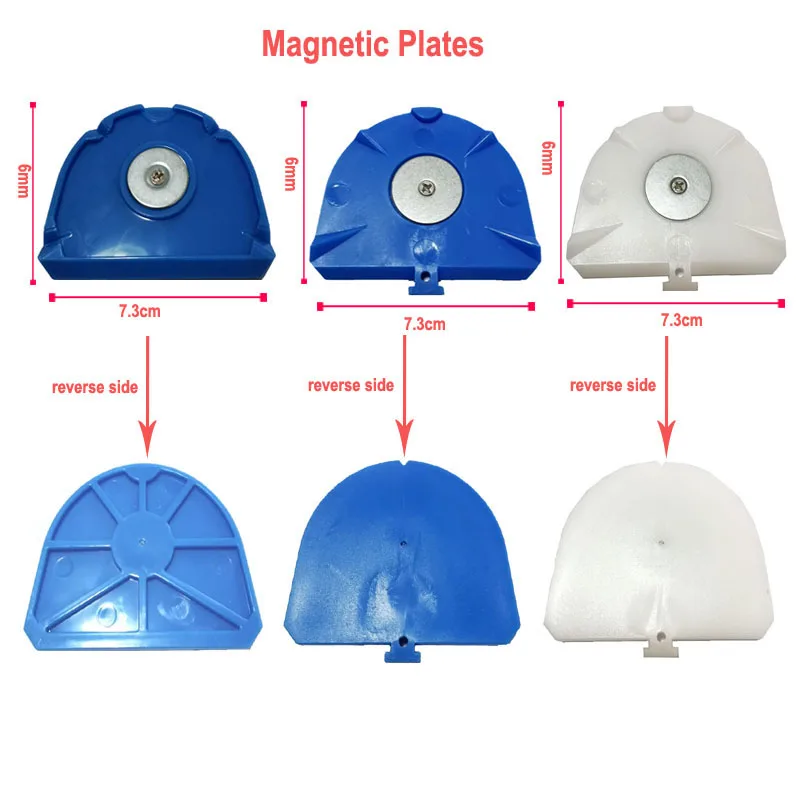 20PCS Dental Lab Semicircle Shape Plastic Plate Magnetic Base