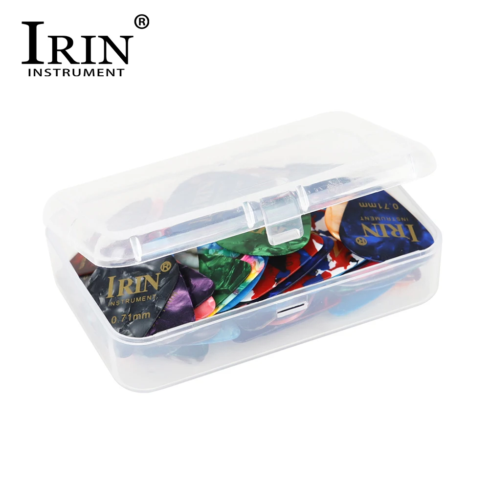 IRIN 100Pcs Guitar Picks Plectrum Celluloid 0.71 mm Colorful Picks Ukulele Electric Bass Guitar Parts & Accessories Random Color