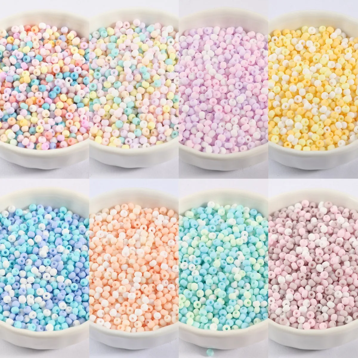 330Pcs/Bag 3mm Matte Macaroon Color Glass Seed Beads 8/0 Uniform Round Spacer Beads For DIY Handmade Jewelry Making Accessories