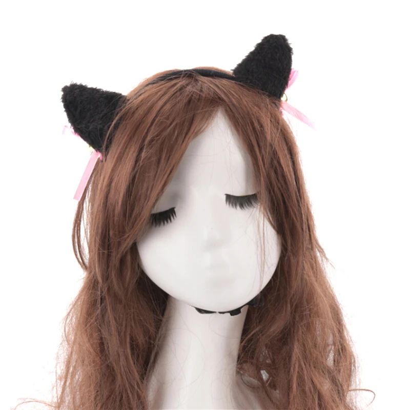 女の子と猫のための豪華なヘッドバンド,女の子のための豪華なヘッドバンド,花嫁介添人のための派手なドレスセット,パーティー,コスプレ,ヘアクリップ,女性のためのヘアバンド