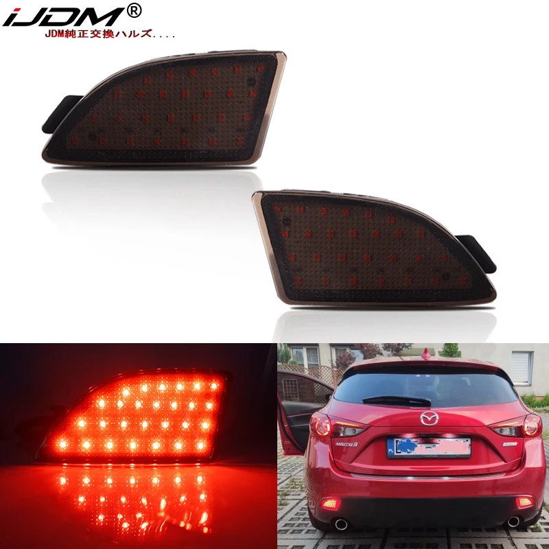 2pc Red Rear Brake Stop Light For Mazda 3 Axela Hatchback 2013 2014 2015 2016 Back Turning Tail Light LED Bumper Reflector lamp