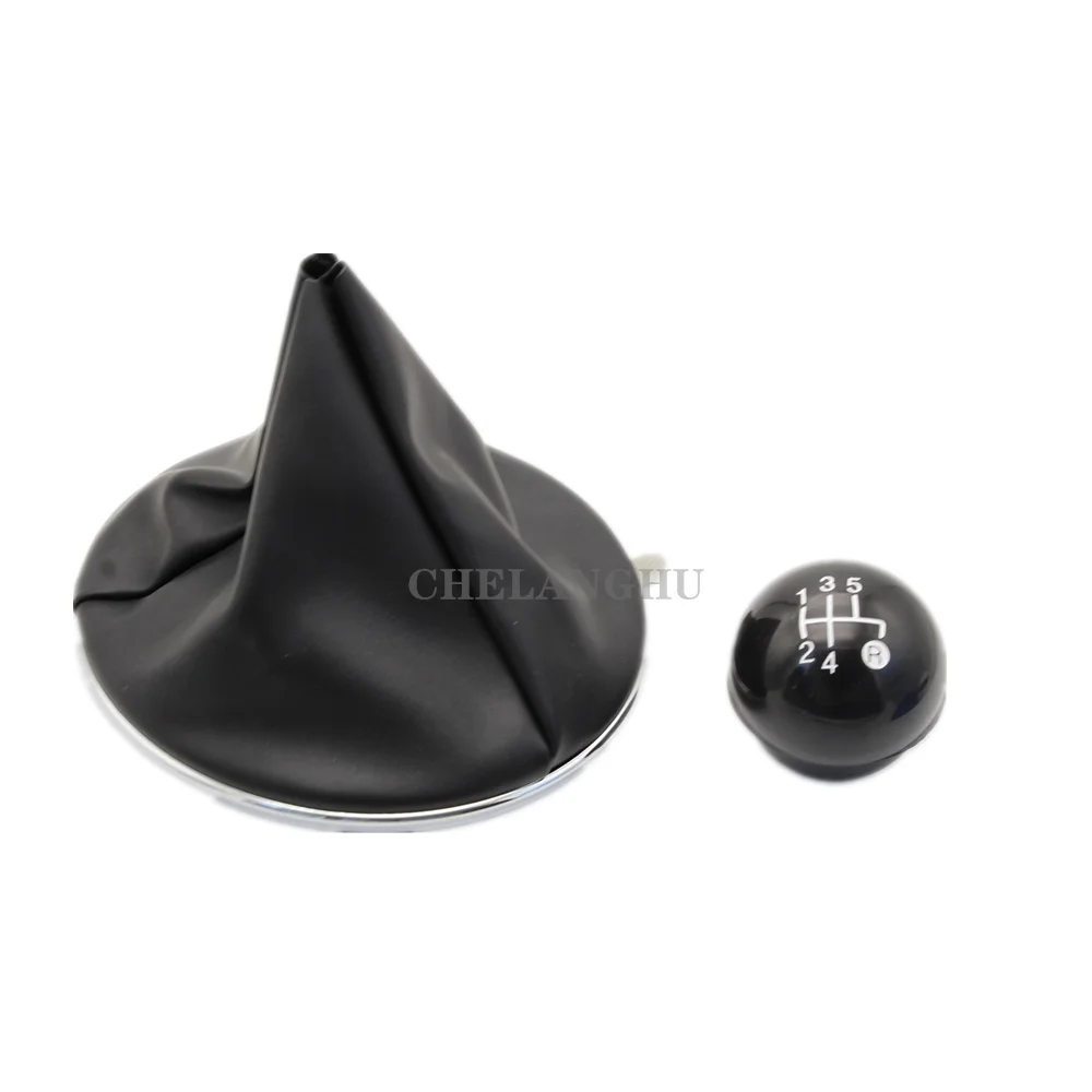 5 Speed Gear Shift Stick Knob Level Leather Boot For Fiat 500 500C 2007 2008 2009 2010 2011 2012 2013 2014 2015 2016 2017 2018