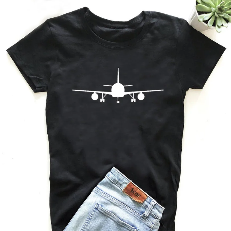 

Summer Tshirts Women Travel Lover Print Tee Shirt Tumblr Flight Harajuku T Shirt Airplane Graphic Tees Women Clothes Tops