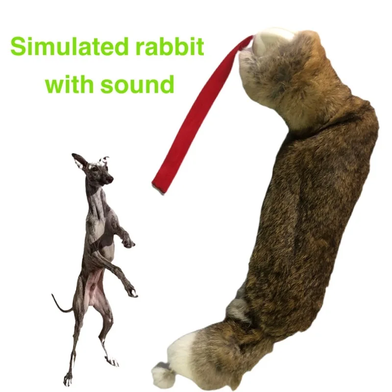 Simulation Rabbit With Sound Dog Bites Tug Whippet,Gree,Greyhound And Other Hound Training Tools Interactive Dog Toy Pet Supply