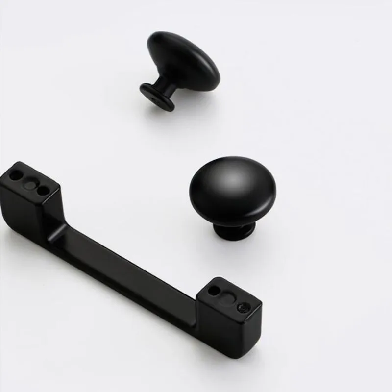 KK&FING 1PC Modern Black  Aluminum Kitchen Furniture Handle Cabinet Dressing Table Dresser Knobs Puxadores Para Moveis