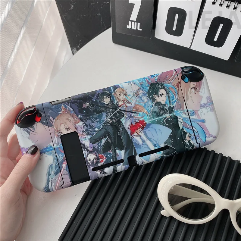 Sword Art Online For Nintendo Nintend Switch Cases Silicone Back Cover For Switch Lite Case Split Fashion Cute Cartoon Funda