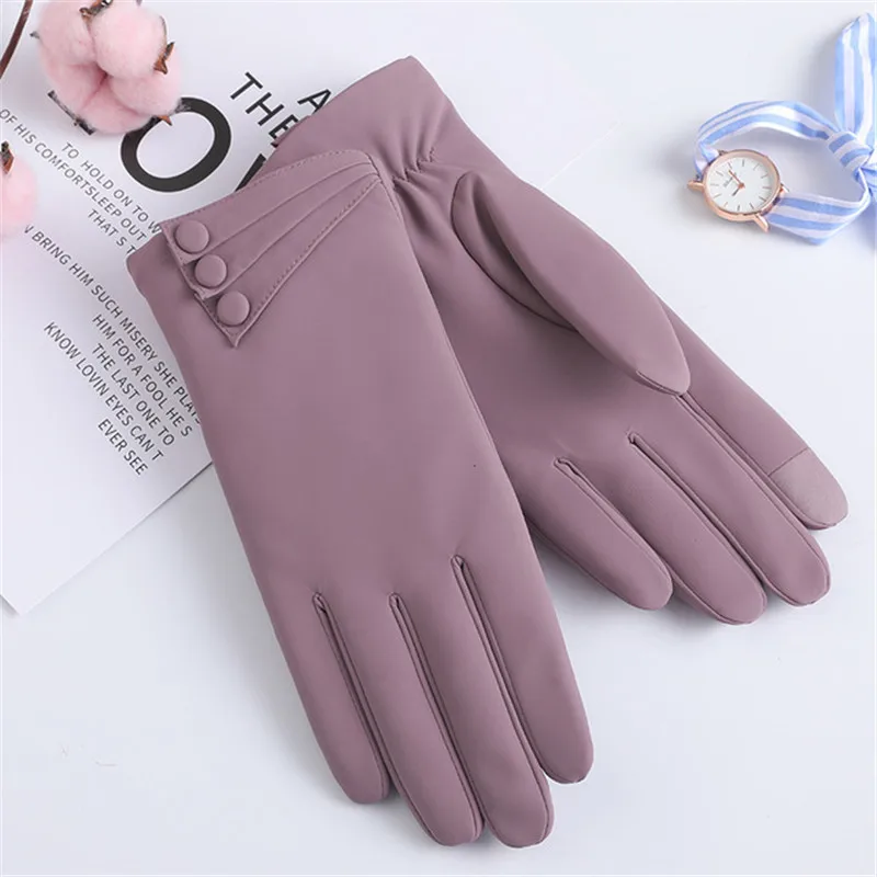 Fashion Hot Women's Gloves Winter Thicken Thermal Driving Touchscreen Windproof And Waterproof Skiing Anti-Slip Gloves WL002