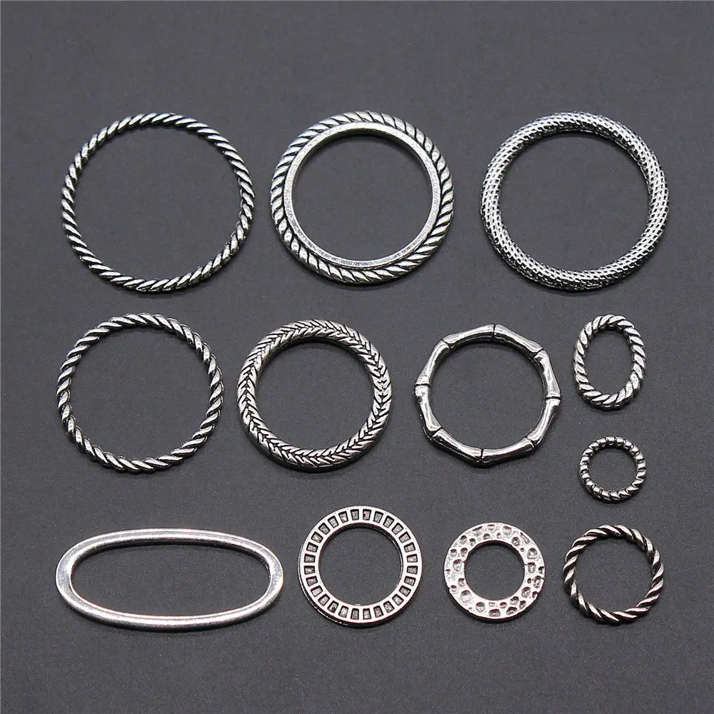 Hot 10pcs Rope Circle Connector Charms For Bracelet Necklace Jewelry Diy Craft Accessory