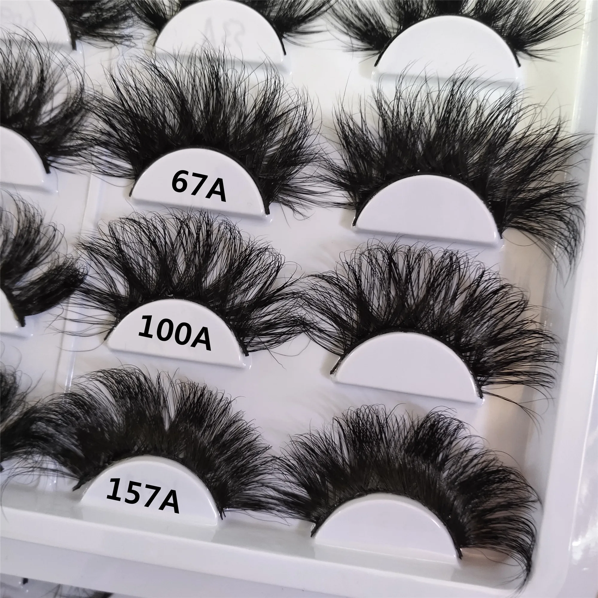 1/50/100 Pairs Fluffy 6D 100% mink eyelashes bulk MIX wholesale 25mm mink eyelash lashes extension hot style mink eyelash