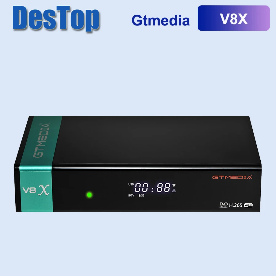 1 قطعة استقبال الأقمار الصناعية GT وسائل الإعلام V8X DVB-s/s2/s2x كامل HD H.265 المدمج في واي فاي ترقية Gtmedia V8 نوفا/الشرف V9 سوبر سوبروت المريخ