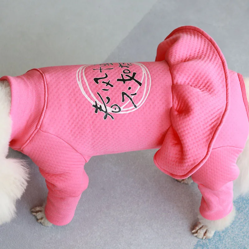 Pet Dog Winter Clothes Warm Long Sleeve Jumpsuit Puppy Jacket Thicken Double Layer 100%Cotton For Small Dogs Coat Chihuahua Pug