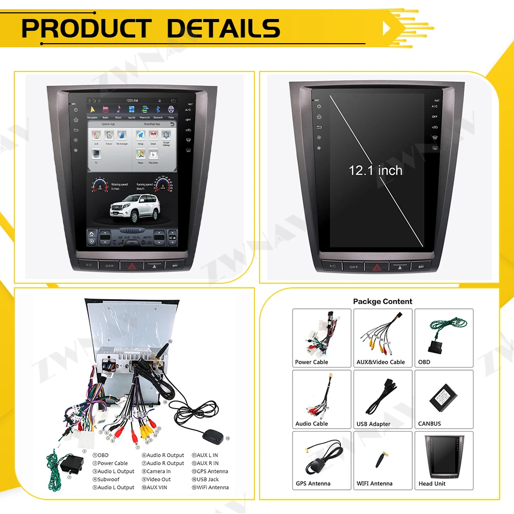 Tesa- Screen Android For Lexus GS GS300 GS350 GS450 GS460 2004 2005 2006 2007 2008 2009 2010 2011 2012 Radio Audio GPS Head Unit