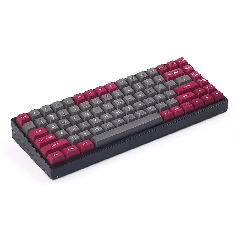 Cor cinzenta vermelha do perfil do osa 153 keycaps para o teclado mecânico do jogo do interruptor de cereja mx 1.45mm grosso 2 tampões chaves pbt do molde da cor