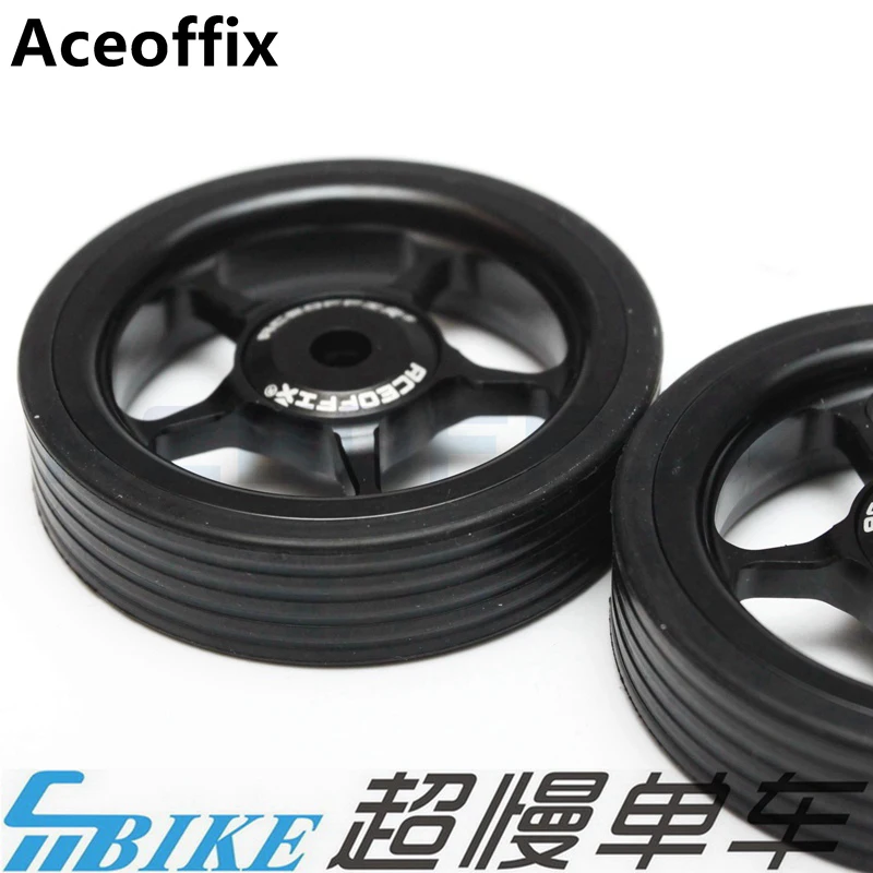 Aceoffix ez wheels suit  for Brompton  bike aluminum alloy perine five-pointed star wide body easywheel  parts