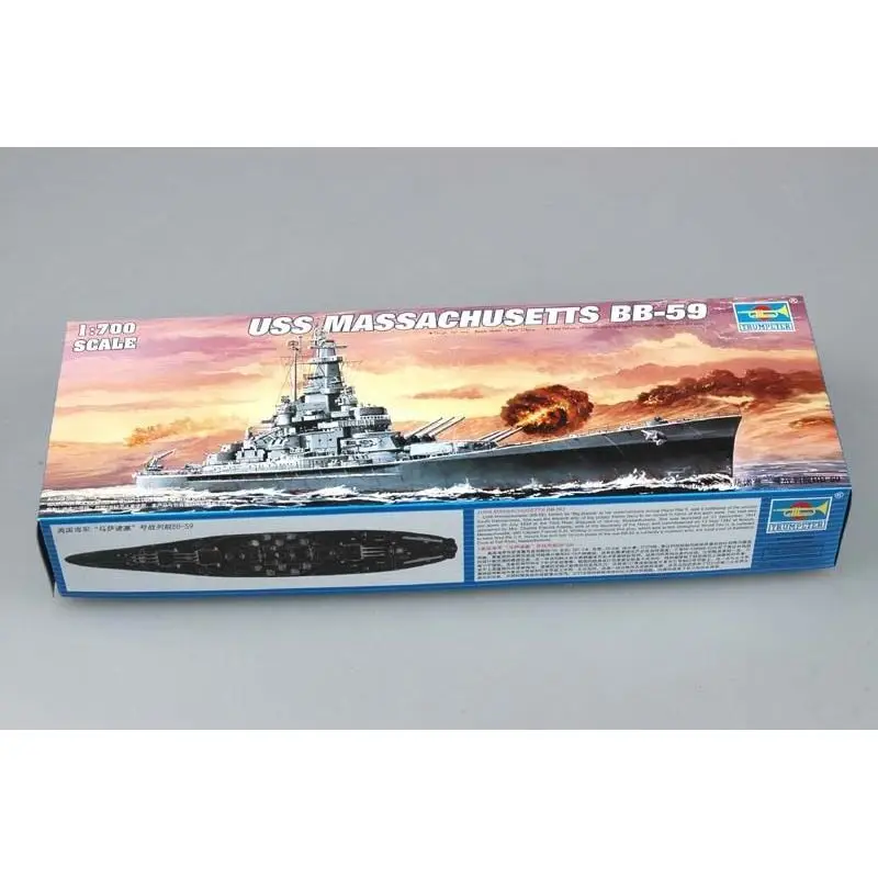 Trumpeter 05761 1/700 USS Massachusetts (BB-59) -Mô Hình Quy Mô Bộ