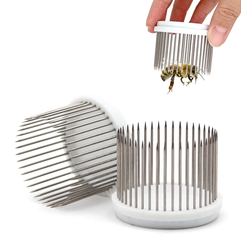 1pc Beekeeping Queen Bee Cage Stainless Steel Needle Type Catcher Rearing Cover Catcher Beekeeper Beekeeping Supplies Apiculture