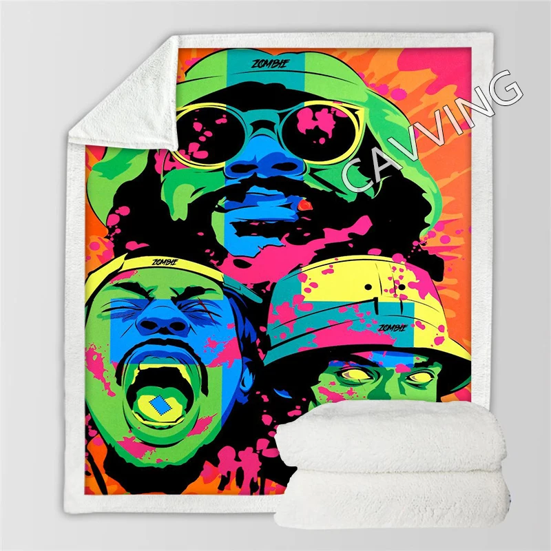 flatbush zombies  3D Print  Sherpa Blanket Rectangle Blanket Textiles Fleece Wearable Blanket Throw Blanket Home Decor