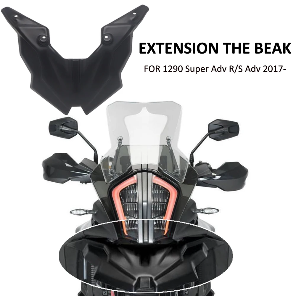 FOR 1290 Super Adventure R/S Adv 2017-2021NEW Motorcycle Front Wheel Mudguard Beak Nose Cone Extension Cover Extender Cowl