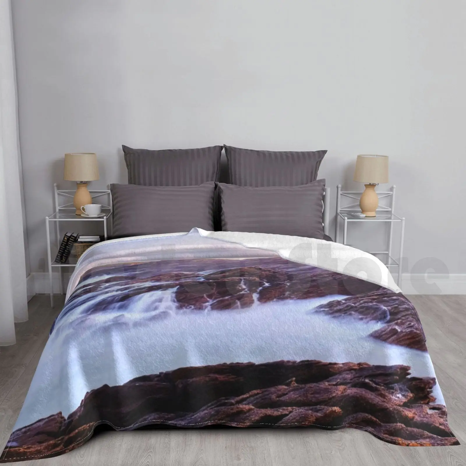 Brittany Blanket Fashion Custom 3100 Brittany Bretagne Long Exposure Sunset Sunrise Pastel Colours France