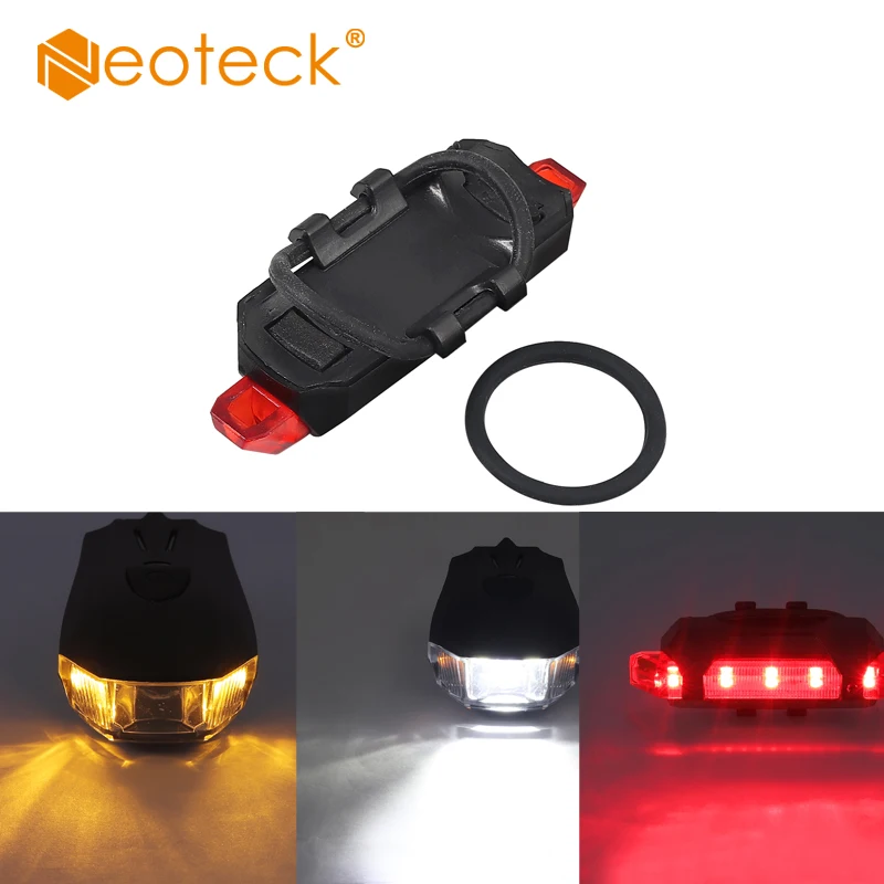 Neoteck Automatic induction bicycle light set USB Rechargeable LED Bike Bicycle Light Waterproof Cycle Front Back Headlight