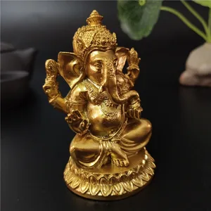 Goldstatue des hinduistischen Gottes Harzelefant für die Dekoration des Hauses, der hinduistischen Gottskulptur, Buddha -Statuen, Haus- und Gartendekoration 8 Hauptverkäufe fossiler Harz - №6