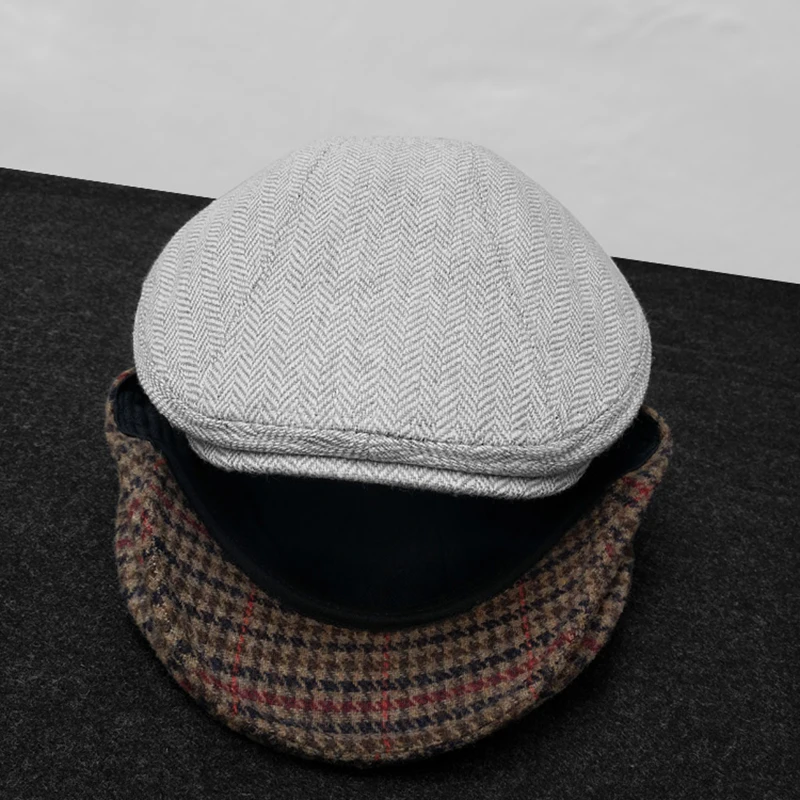 Autumn Winter Men Hats Berets British Western Style Wool Advanced Flat Ivy Cap Women Classic Vintage Beret CapTommy Shelby BLM82