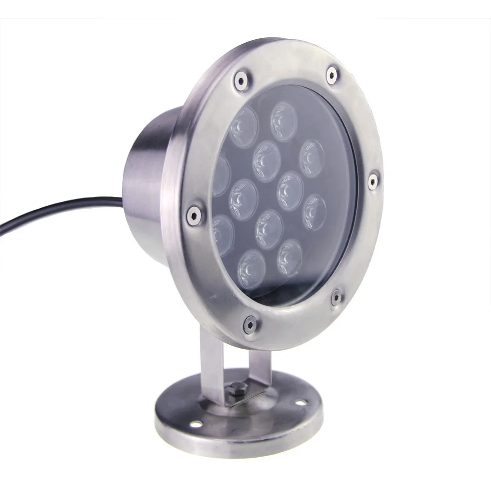 best price 6W/12W/18W/24W/30W/36W Red Green Blue IP68 CREE LED Underwater Aquarium Pool Fish Tank RGB Spot light lamp 12V AC DC