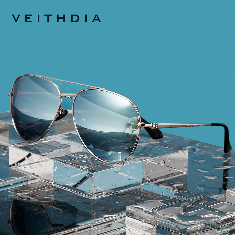  VEITHDIA Brand Sunglasses Classic Fashion Men Women Polarized Mirror UV400 Lens Outdoor Eyewear Accessories For Male/Female 8259 