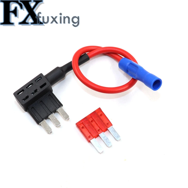 2Set 12V MINI SMALL MEDIUM M2 Size Car Fuse Holder Add-a-circuit TAP Adapter with 5A 10A 15A 20A 25A Micro Mini  ATM Blade Fuse