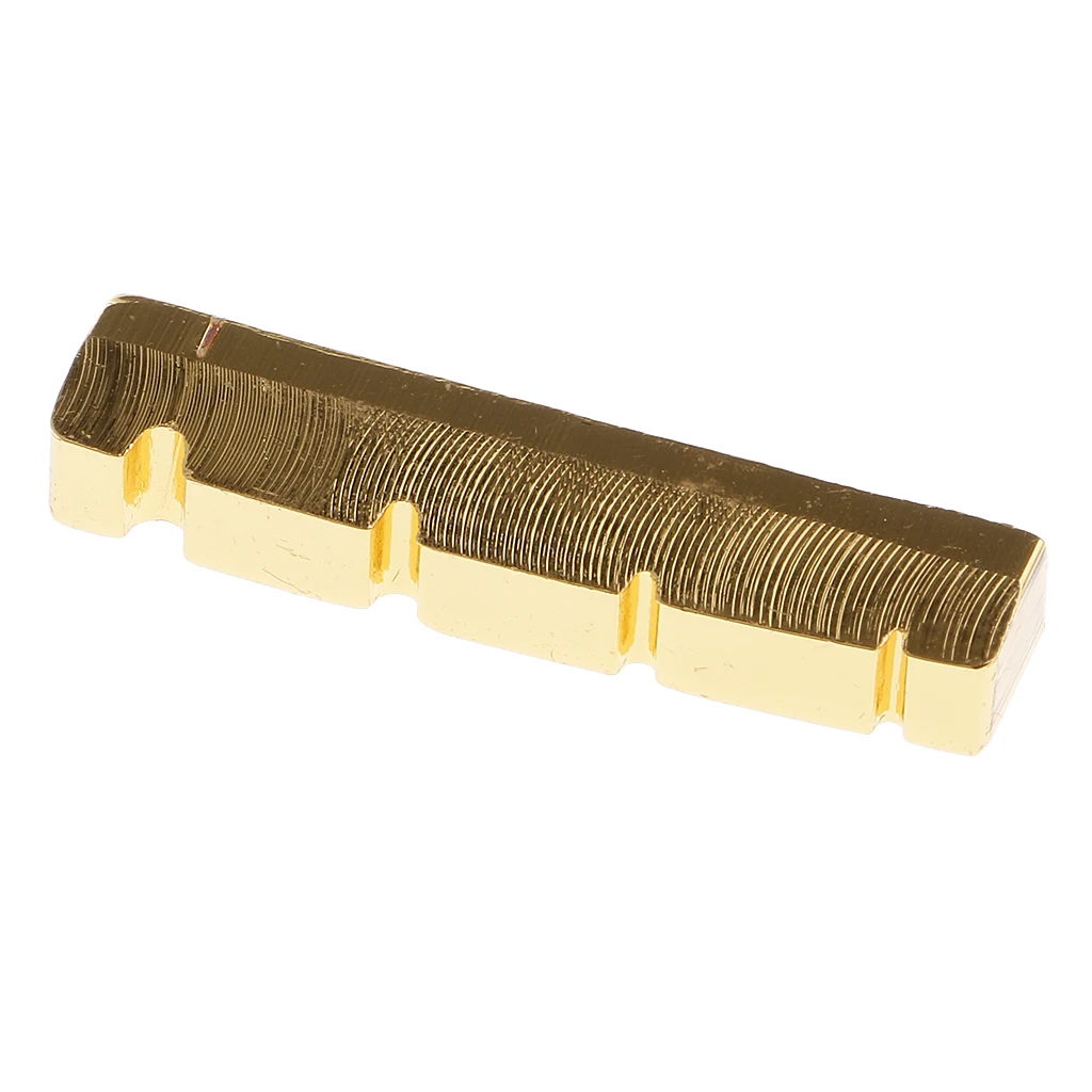 Tooyful Replacement Electric Bass Brass Slotted Nut Carved for 4-String Bass 38/42mm