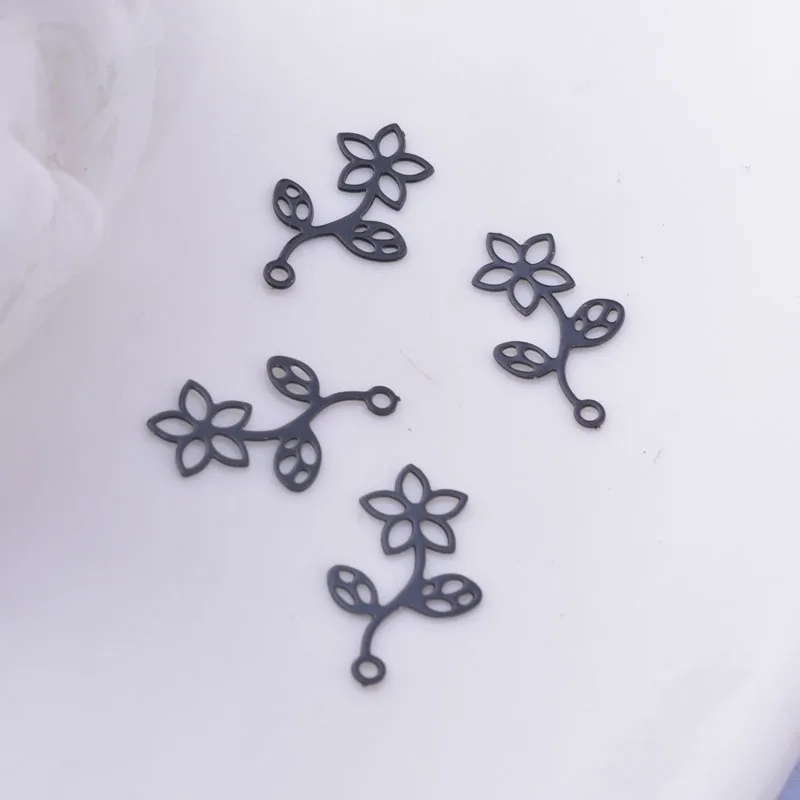 100 Stück AC10329 15*8mm Kleine Blumenanhänger DIY Schmuck Ohrring-Komponenten – Detail 14