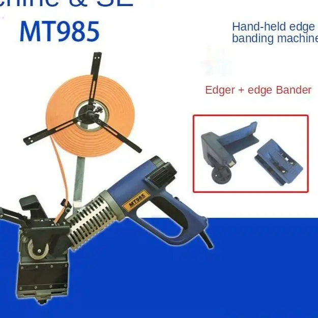 220V/50Hz 2000W Small Portable Edge Banding Machine New MT985 Curve Straight Manual Edge Bander Woodworking Edge Banding Machine