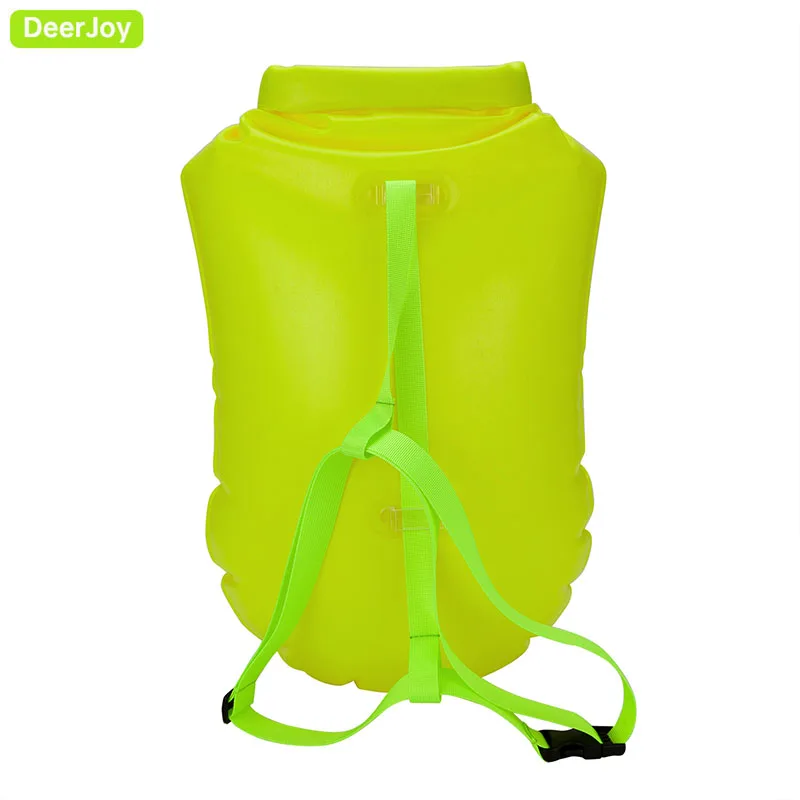 DeerJoy Swim Buoy DryBag for Open Water Swimmers and Triathletes Light and Visible Float for Safe Training Racing and Camping