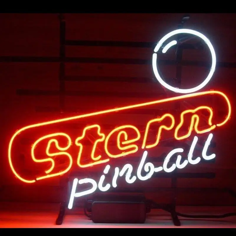 Custom Stern Pinball Game Room Glass Neon Light Sign Beer Bar