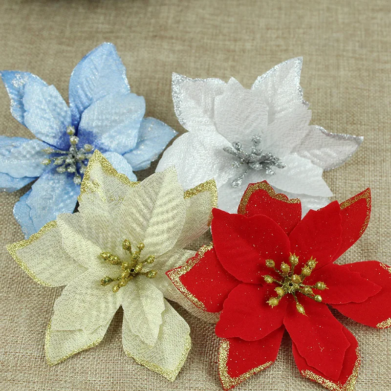 

Fake Flower Head Christmas Flower, DIY Christmas Decoration, Flower Wreath, Tree Decoration, Floral, 50 Pcs Lot