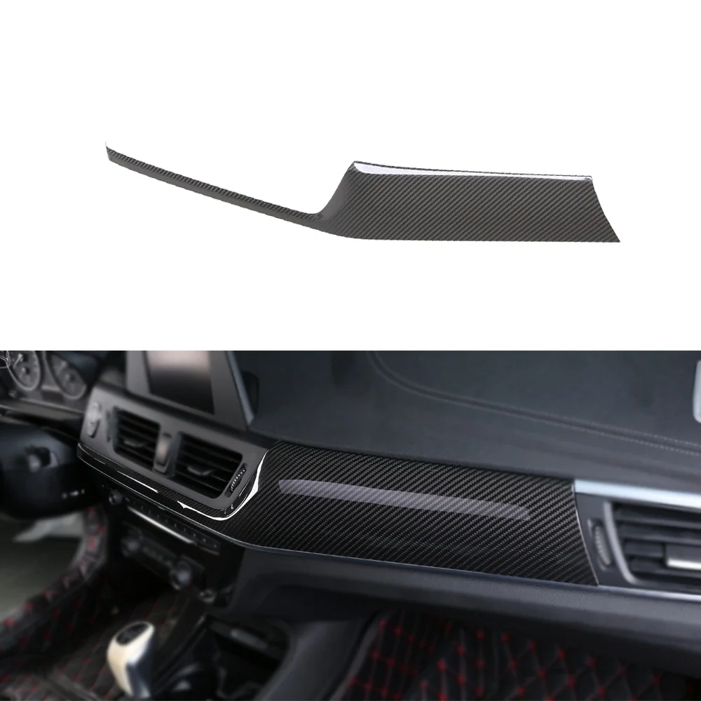 4pcs  Interior Trims Real Dry Carbon Fiber Center Console Cover For BMW 1 Series F52 2017up