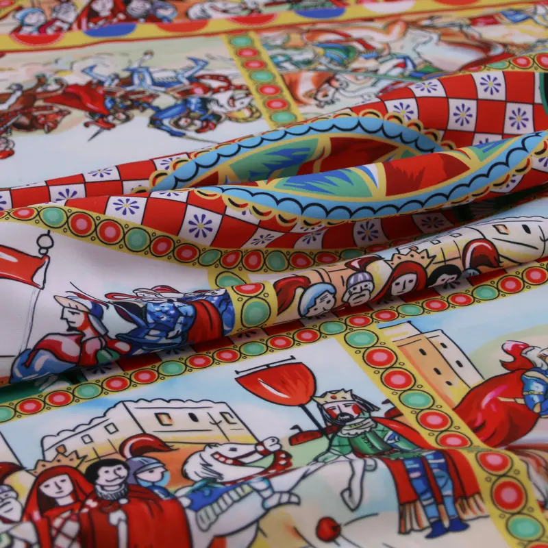 150X145cm Located Sicily General Horse Printed Polyester Cotton Fabric For Woman Girl Clothes Dresses Blouse Shorts DIY Sewing