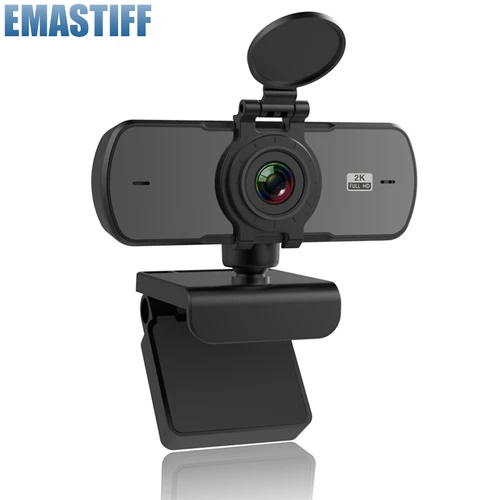 Imagen 2 del producto Cámara Web 2K Full HD 1080P, enfoque automático con micrófono, cámara Web USB para PC, ordenador, Mac, portátil, escritorio, YouTube
