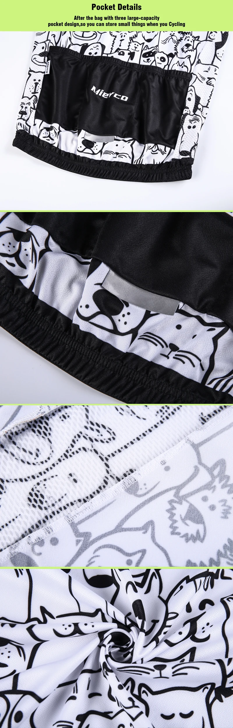 Weißes Cartoon-Katze-Rennrad-Radtrikot 2025, langärmelig, für Herren, Mountainbike, Rennen, Fahrradbekleidung, Maillot Ropa Ciclismo Hombre Wear – Detail 9