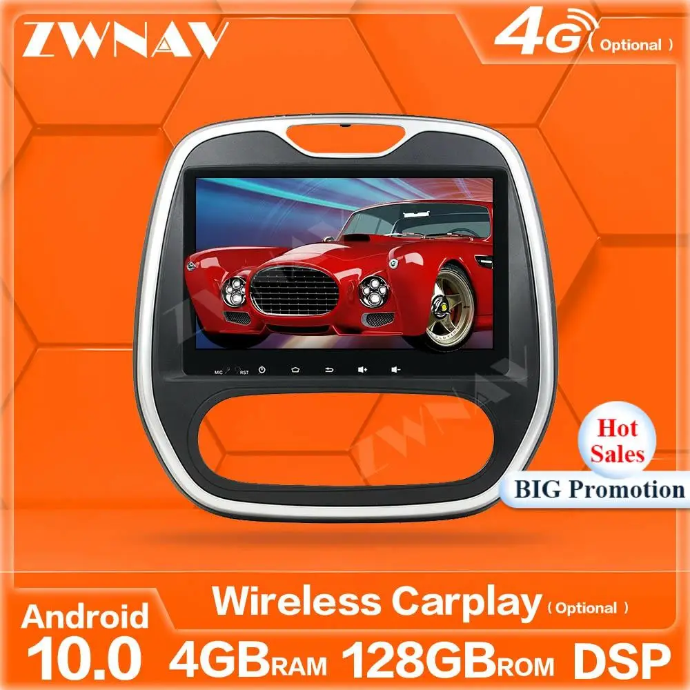 128GB Wireless Carplay Android Player For Renault Capture CLIO 2011 2012 2013 2014 2015 2016 GPS Audio Radio Stereo Head Unit