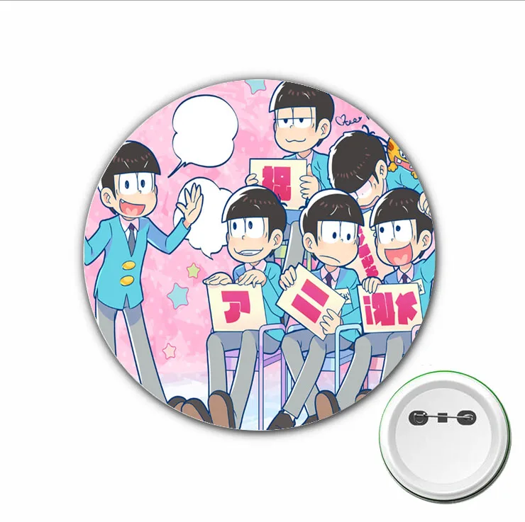 3pcs Japan anime Matsuno Osomatsu Cosplay Badge cartoon Brooch Pins for Backpacks bags Badges Button Clothes Accessories