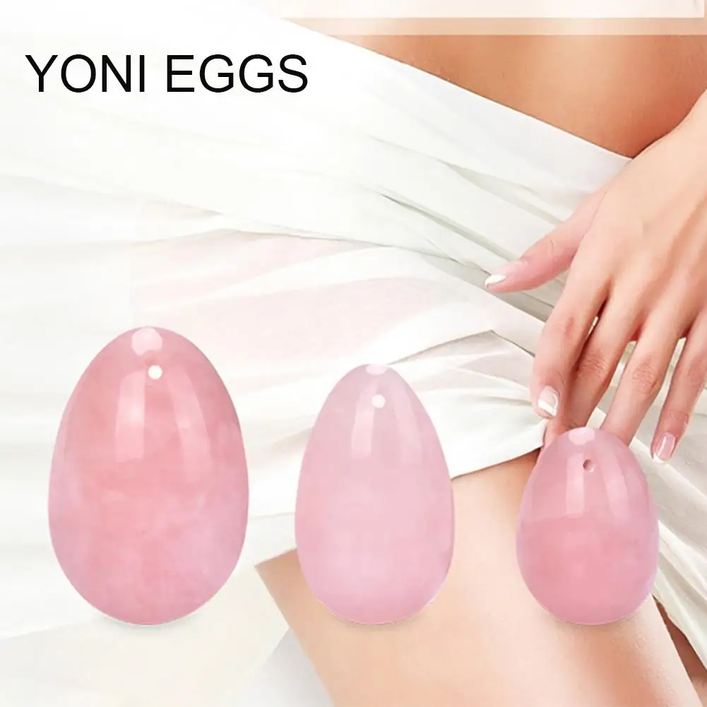 Oval Shape Drilled Postpartum Vaginal Tightening Yoni Egg Kegel Massage Stone Smooth Surface Yoni Egg sex toys for women