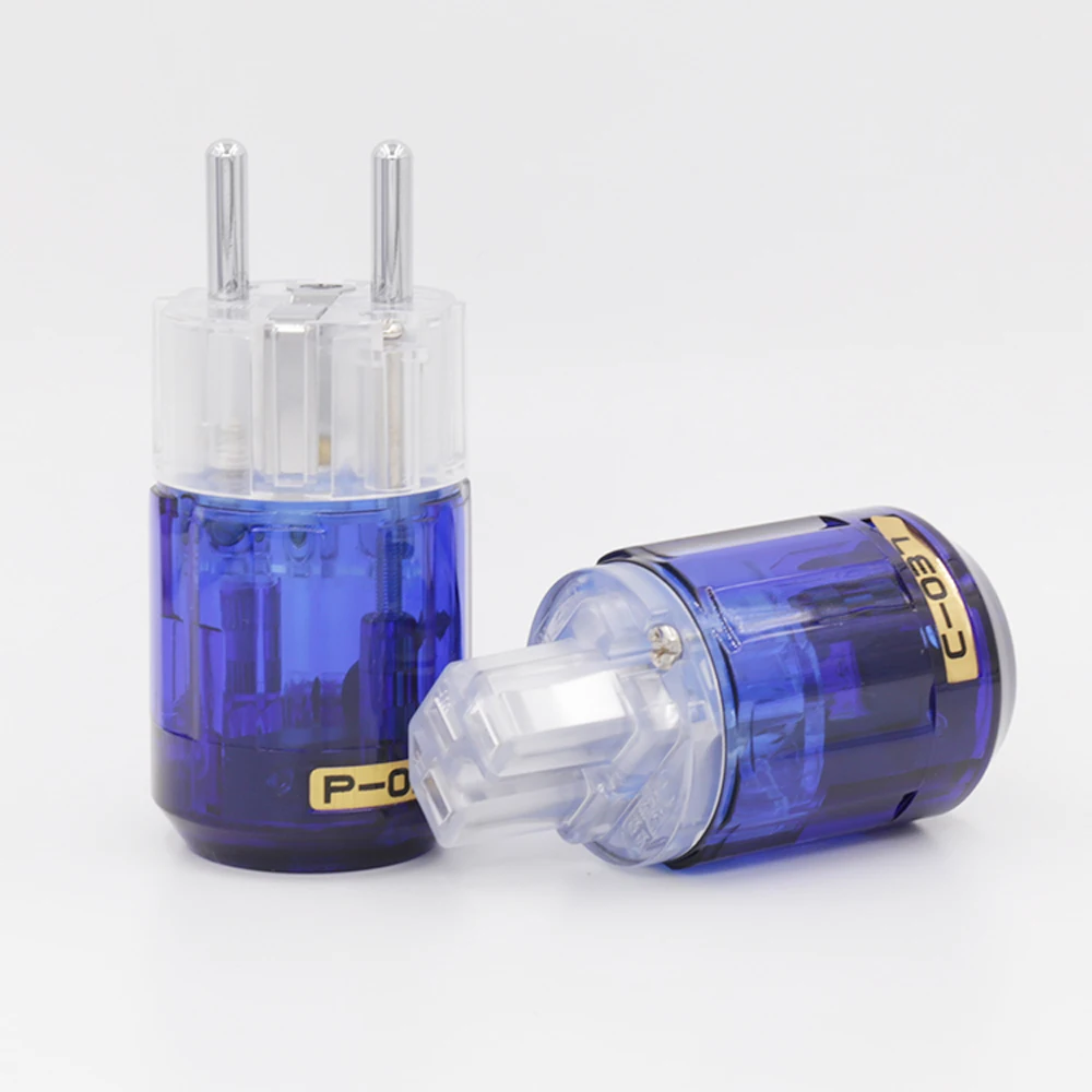 Enchufe de alimentación Hifi chapado en rodio para P-037E, conector hembra IEC de C-037, para cable de alimentación hifi