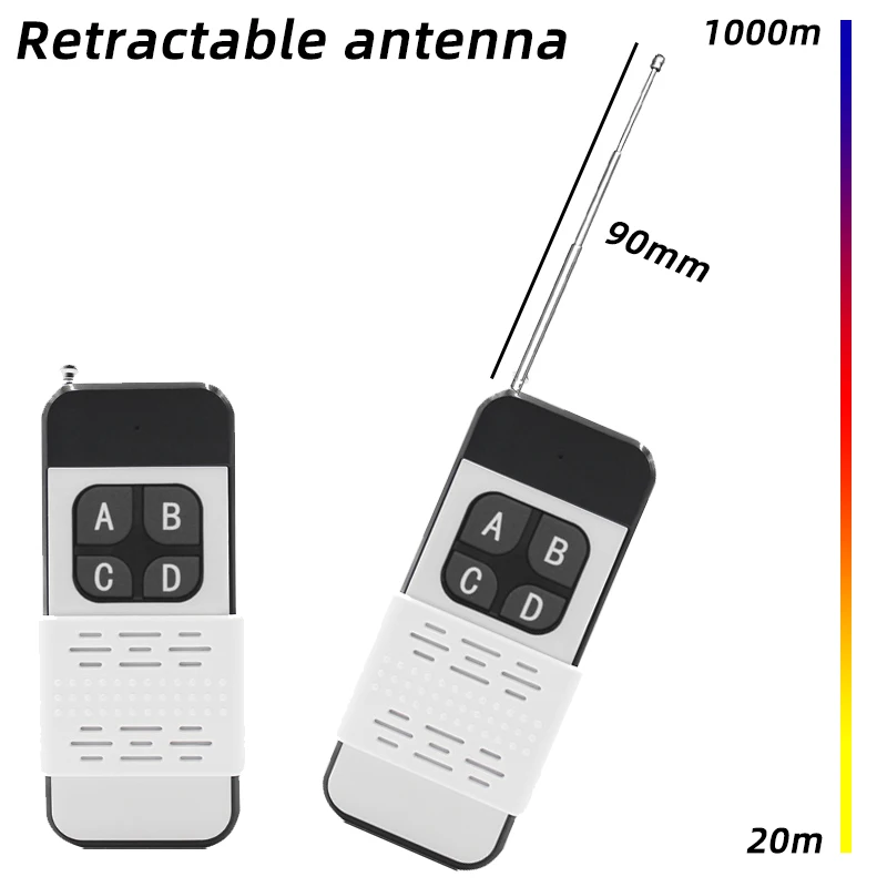 Inteligentny domowy zdalny sterownik 433Mhz wysoki regulator mocy AC 110V 220V 30A przerywacz 1000M nadajnik do lampy sufitowej pompy wentylatora